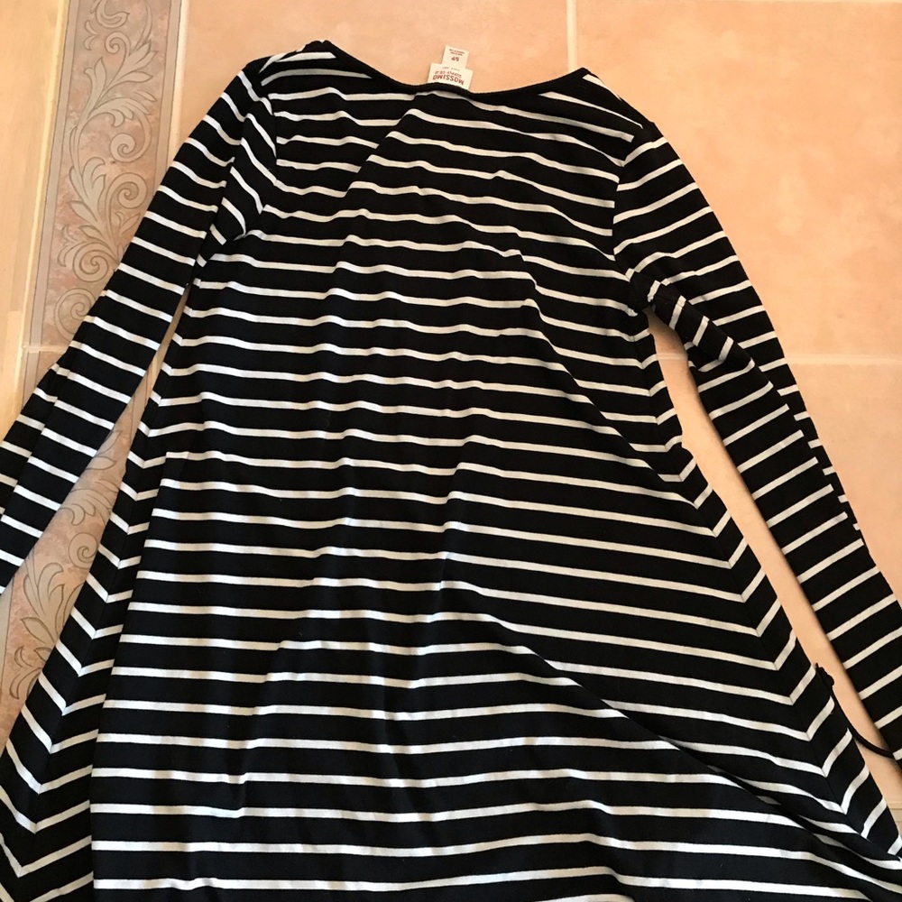 Striped tee shirt dress